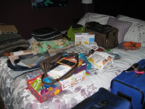 Recognize anything from the pile? Many thanks to all of our friends and family who have contributed to our baby gear!